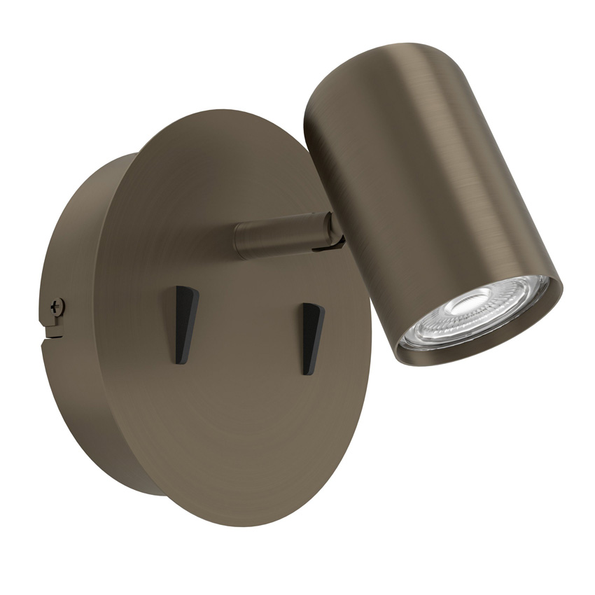 Spot en saillie - brun - 12x15x13cm - LED - 1x3,7W + 1x1W - 3000K