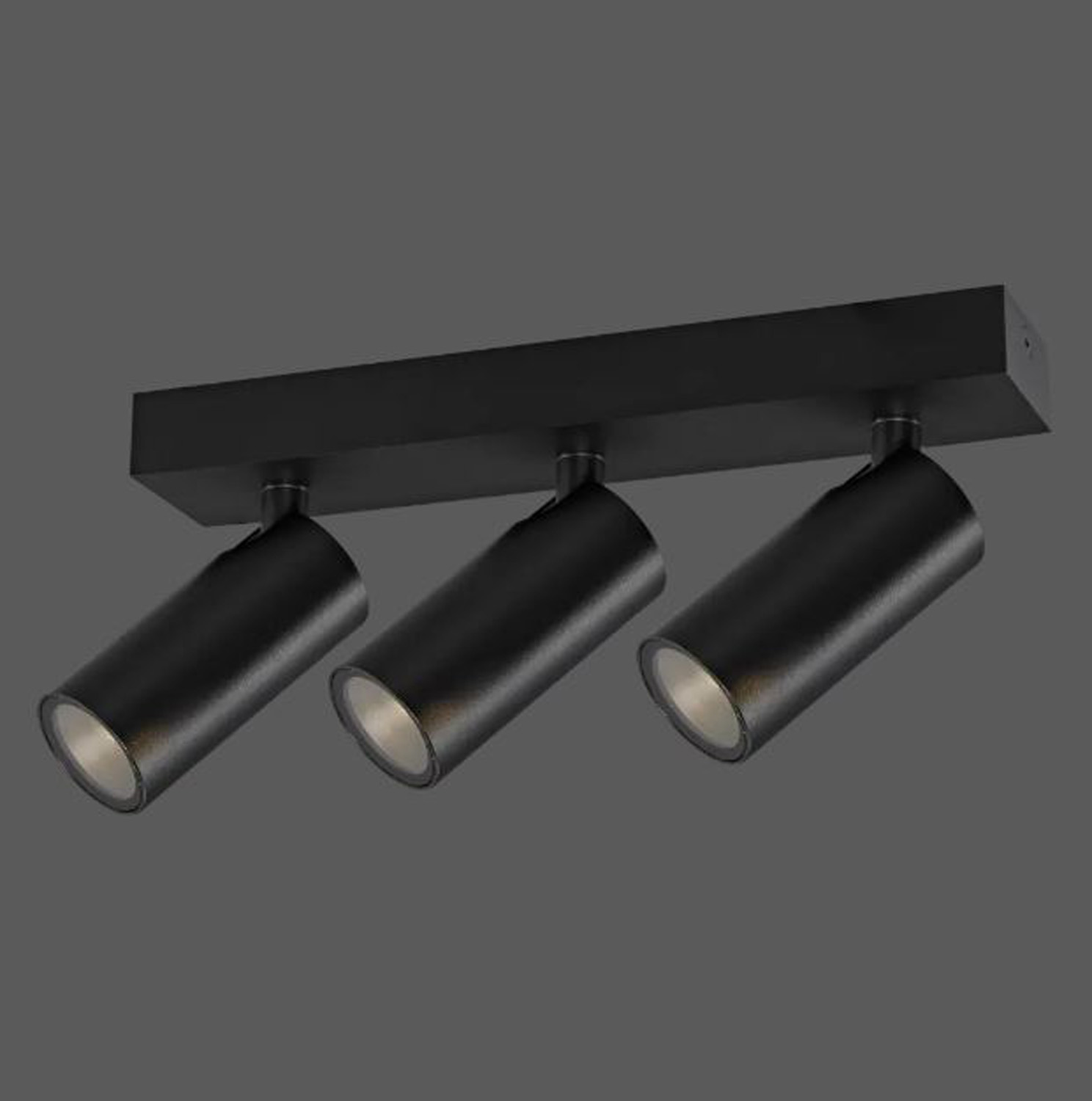 Spot en saillie - noir mat - 24,8x5x13,1cm - 3xGU10 (MR11) max. 10W - IP44 - ampoules non incluses