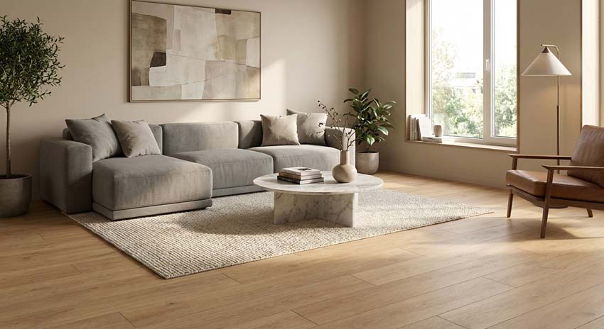 Vloer- en wandtegel Highland houtlook 23x120cm