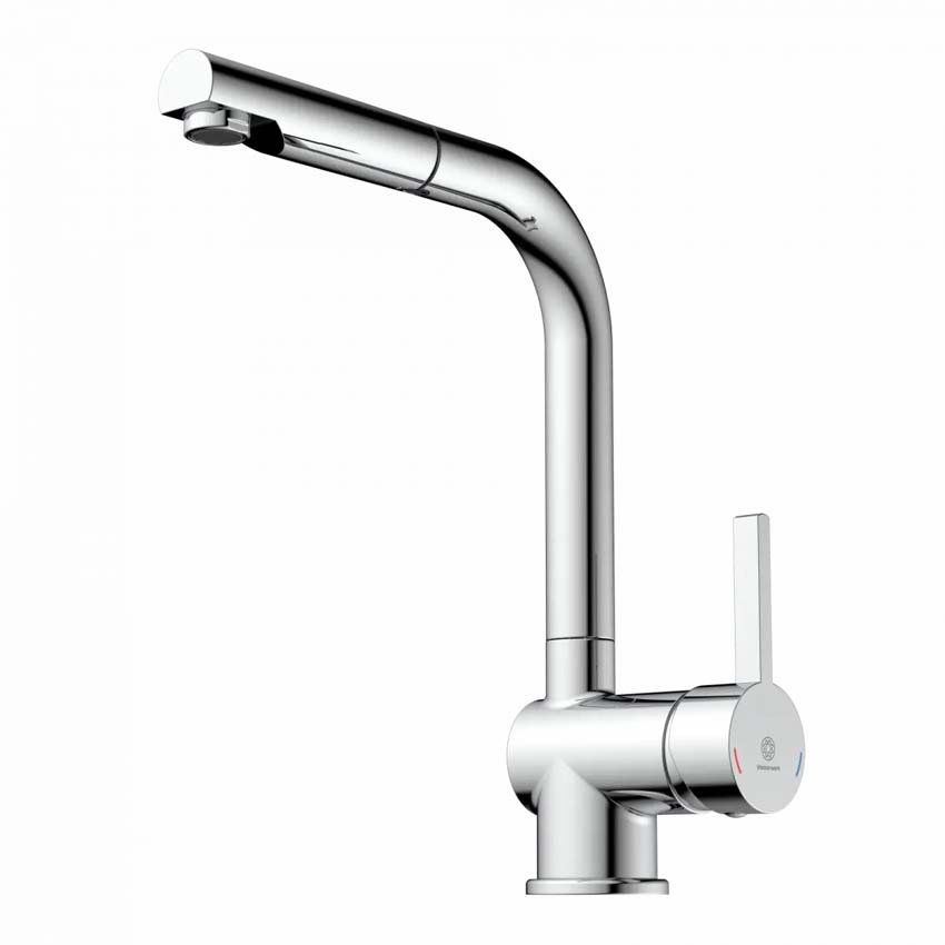 Robinet de cuisine Wasserwerk WK 4 Pro chrome avec bec extractible