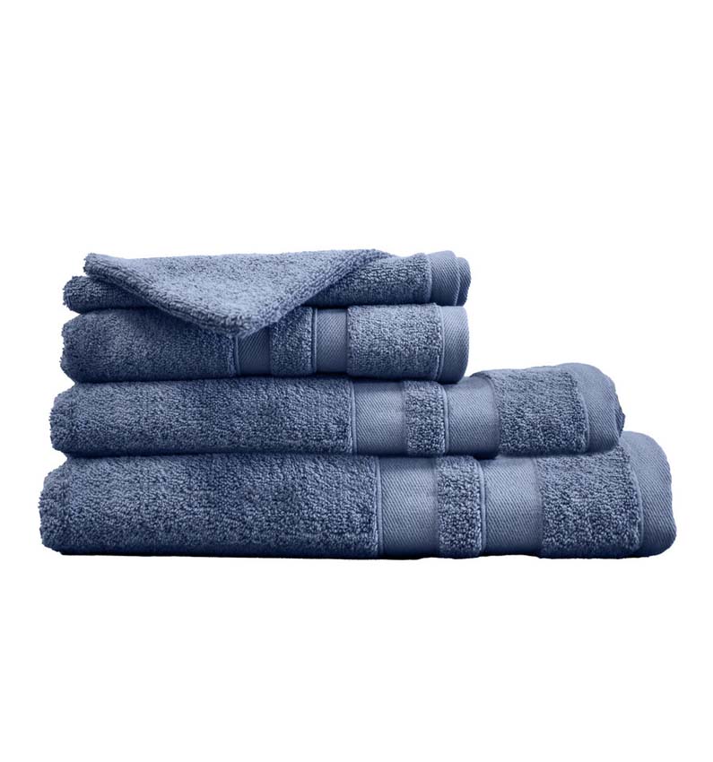 Gant de toilette Cosibel en coton indigo 17x21cm