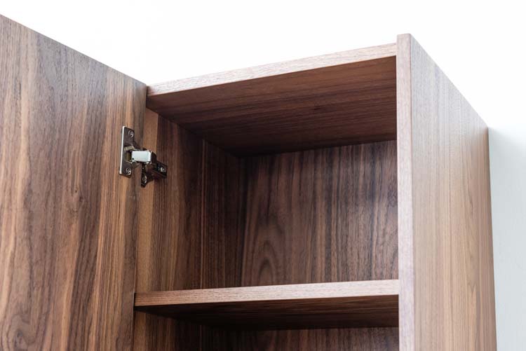 Kolomkast Warren walnoot hangend 170x40x35cm