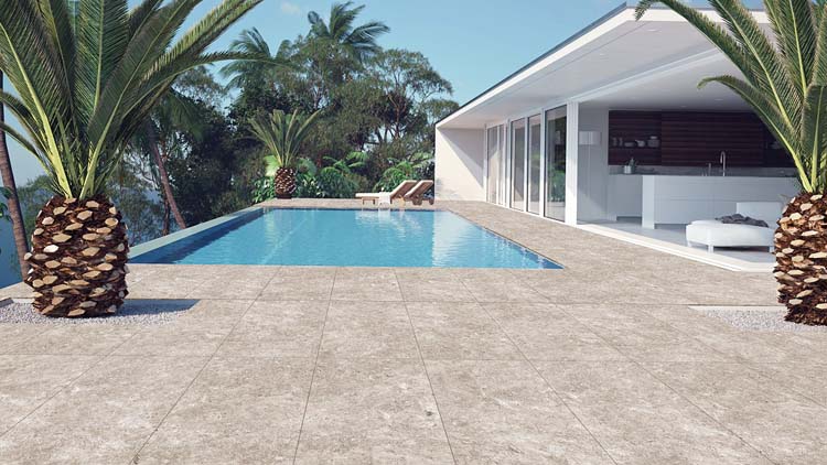 Dalle de terrasse Travertino 60x60x2cm