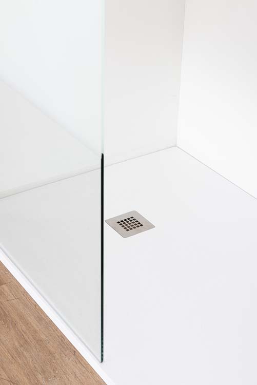 Paroi de douche à litalienne Anais verre acidifié avec kit de profilés chromé 97x200cm