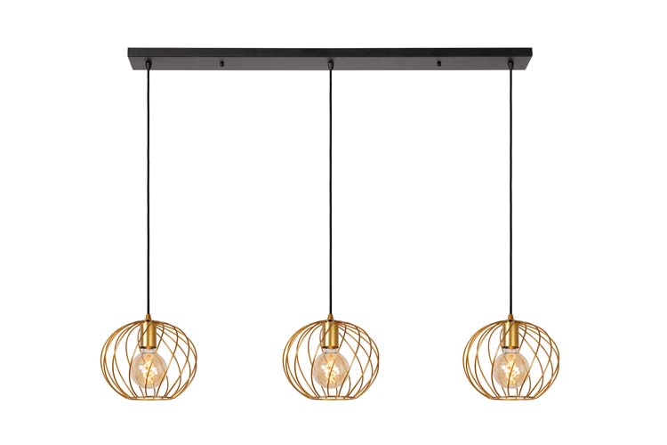 DANZA - Hanglamp - 3xE27 - Mat Goud / Messing