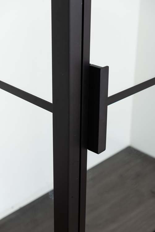 Douchedraaideur met vast deel Ulysses zwart 140x200cm