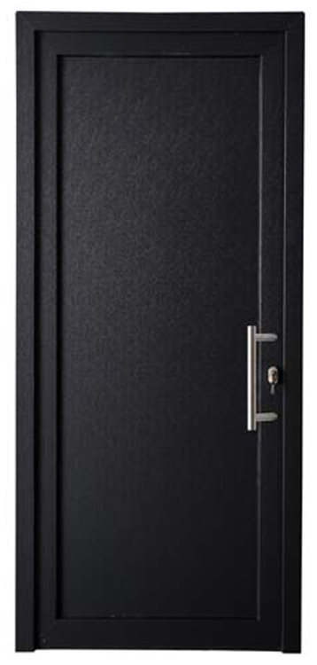 Buitendeur vlak paneel PVC antraciet/wit rechtstrekkend op maat Buitendeur vlak paneel PVC antraciet/wit rechtstrekkend op maat