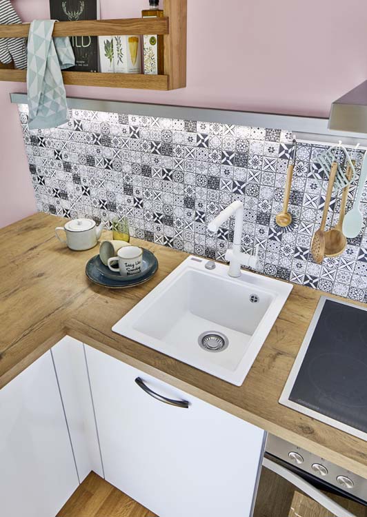 Mozaïek Antic Patchwork Small zwart/wit 30x30cm