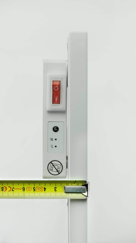 Panneau infrarouge Esmee simple 123x68cm blanc 800 Watt élément chauffant carbone + digital