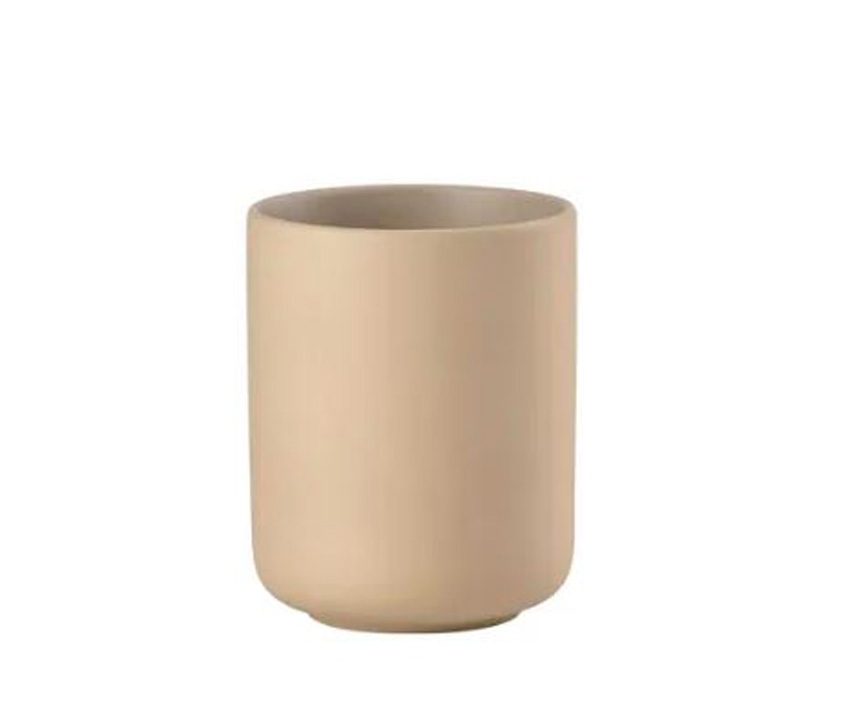 Porte-brosse à dents Zone Denmark Ume céramique camel 8,3x10,3cm