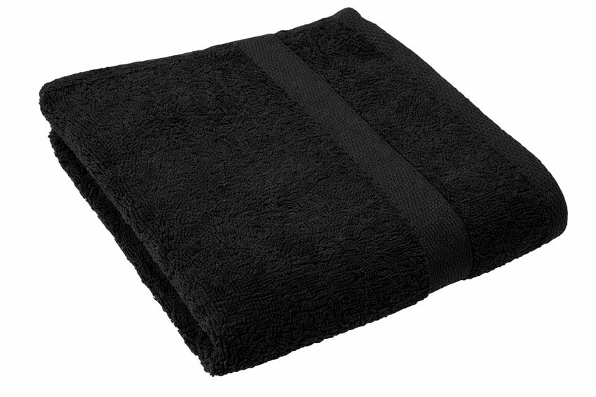 Douchelaken Cosibel katoen zwart 100x150cm hotelkwaliteit