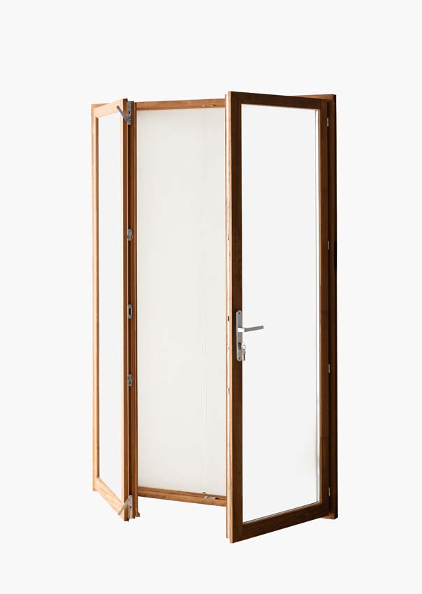 Fenêtre terasse bois Meranti Trae 2 vantaux 55mm naturel 1000x2150 mm