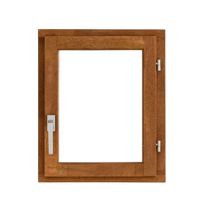 Fenêtre tournante à 1 vantail Trae bois Meranti 55mm naturel L700xH800mm ouvrant à droite