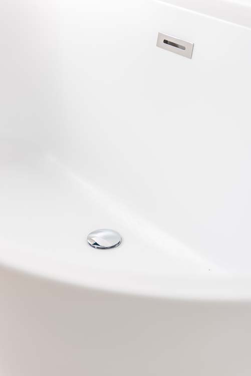 Baignoire semi-îlot Hess blanc mat 170x80cm