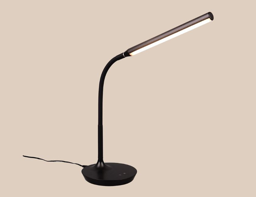 Lampe de bureau - noir - Ø16xH38cm - dimmable - LED - 1x5W - 3000/4000/5000K - commande tactile