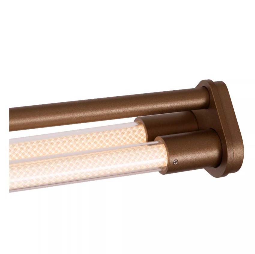 Lucide Vibes Janderin - Hanglamp - LED Dimbaar - CCT - 2x16,5W 2200K/3300K - Handbewegingssensor - Champagne