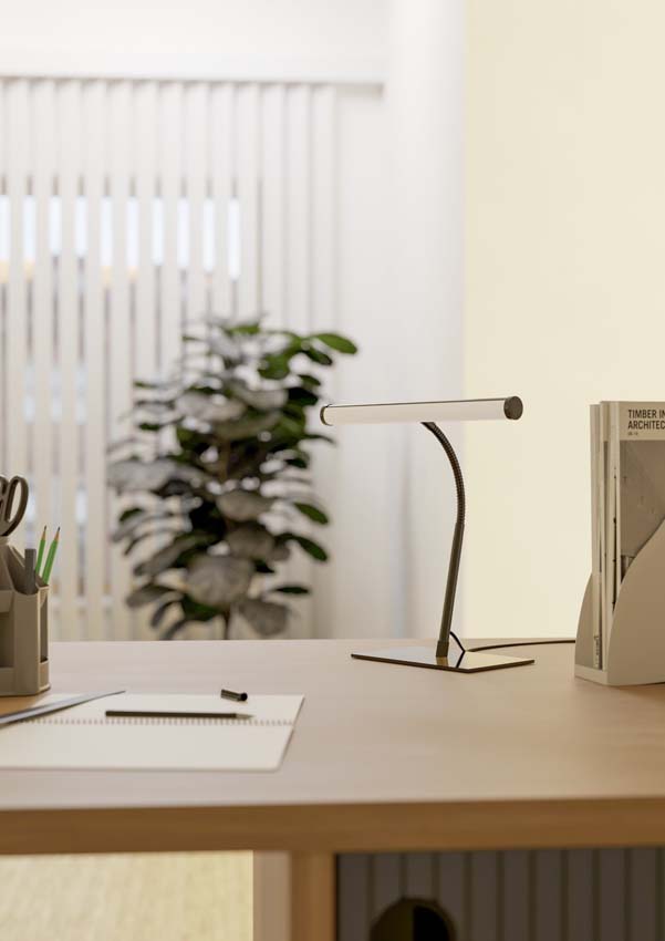 Tafellamp - Zwart/nikkel - H45cm - Dimbaar - LED - 1x5W - 2700-6500K