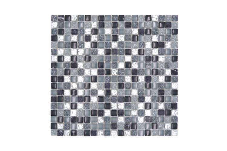 Mosaïque Crystal+ Mix gris/argent brillant 30,5x32,2cm