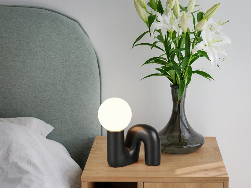 Tafellamp - zwart - H21,5cm - G9 - 1x5W - excl. lichtbron