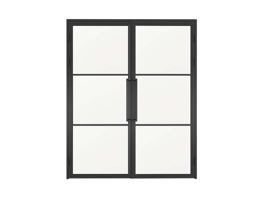 Dubbele stalen binnendeur Tara 2x 3R 176x204cm links