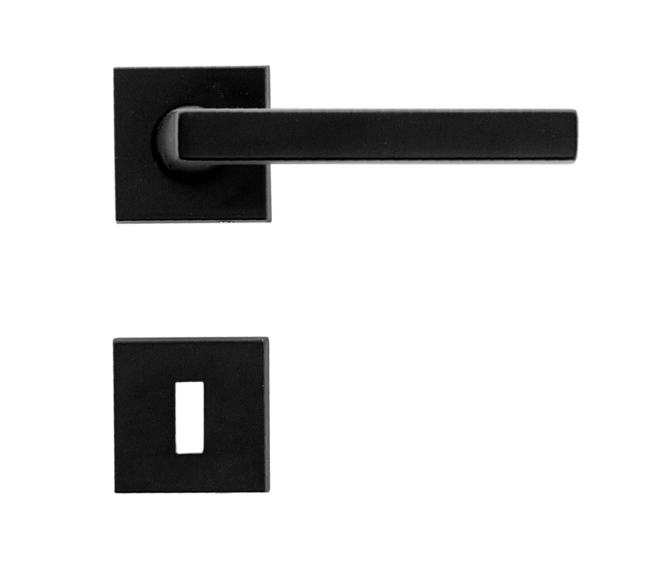 Poignée de porte noir Erice 14cm