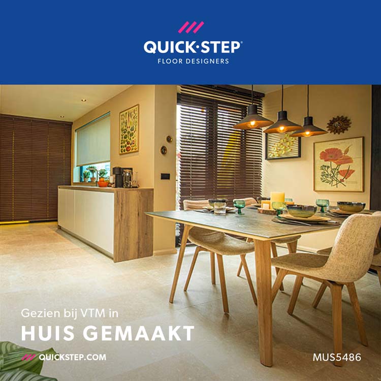 Stratifié Quick-Step Muse 8mm calcaire 120x39,6cm