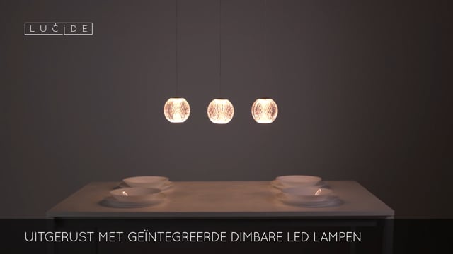 Lucide CINTRA - Suspension - LED Dim. - 3x4,7W 2700K - Transparent