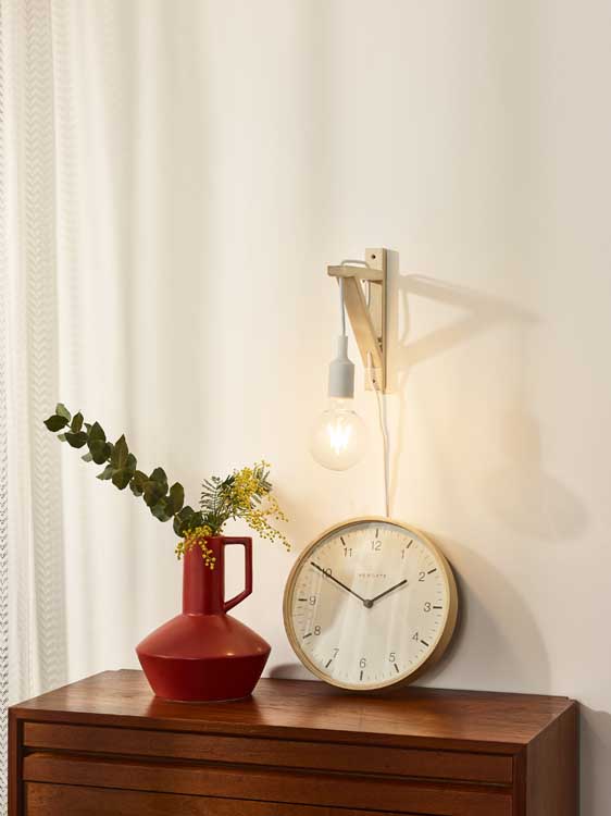 Lucide FIX WALL - Wandlamp - E27 - Wit