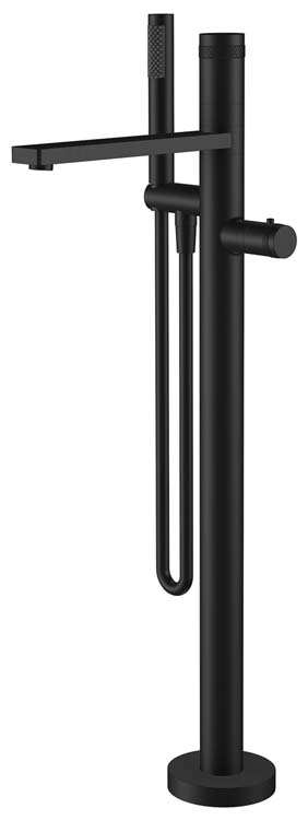 Badkraan Kenyon thermostatisch vrijstaand mat zwart