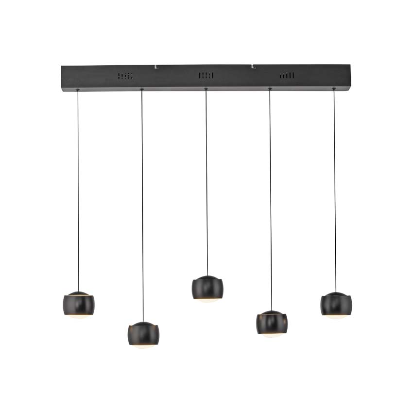 Suspension Easy Lift - Noir - 110x10cm - Dimmable - 5x5W - 3000K