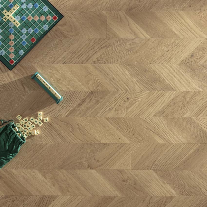 Vinyl vloer Floorify Toblerone plank 4,5mm vinyl Twist licht eik 152,4x12,3cm