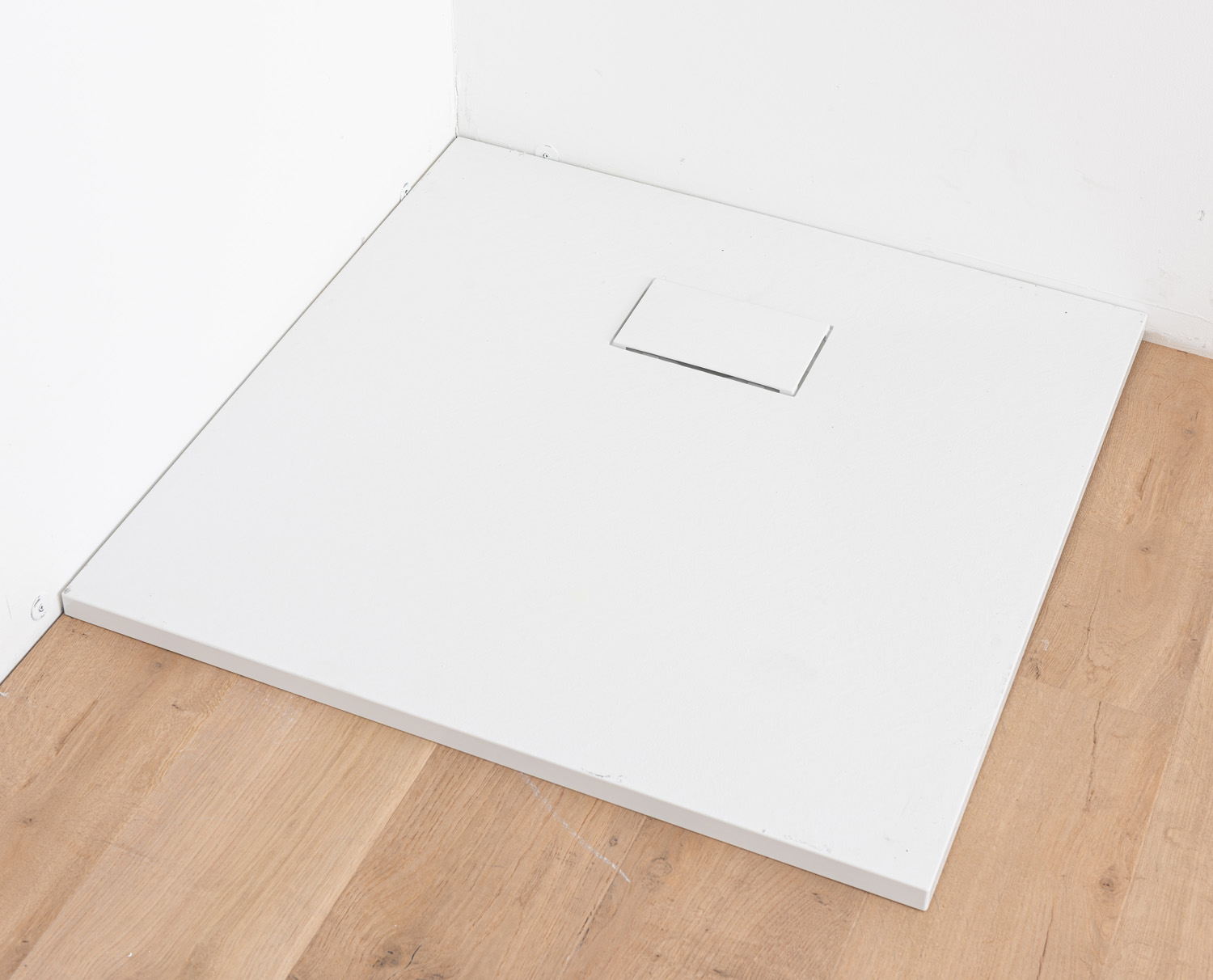 Douchebak Moby SMC mat wit leisteenlook 80x80cm