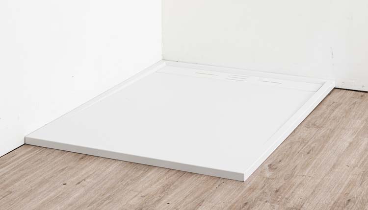 Douchebak Moana SMC mat wit leisteenlook 120x90cm