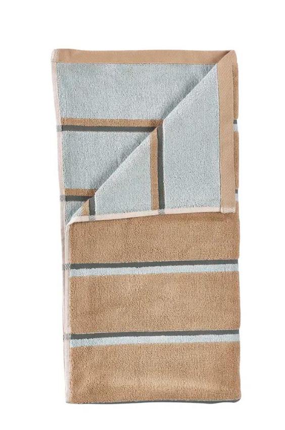 Serviette de toilette Zone Denmark Ume coton camel/bleu glacier 70x140cm