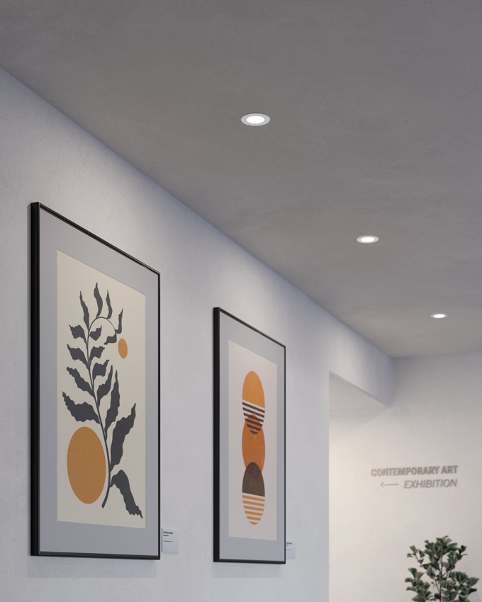 Inbouwspot - wit - Ø8,6cm - LED - 1x2,7W - 4000K