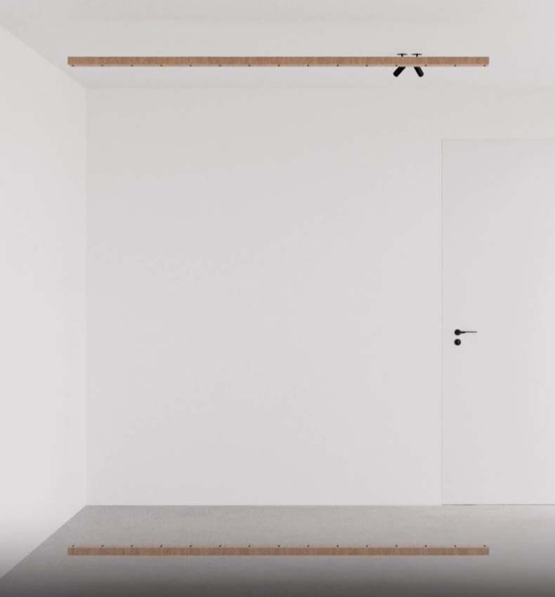 Profielset roomdivider Line up Divide licht eik 192,5cm