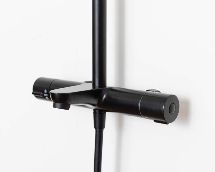 Bad- en doucheset Hoax thermostatisch mat zwart