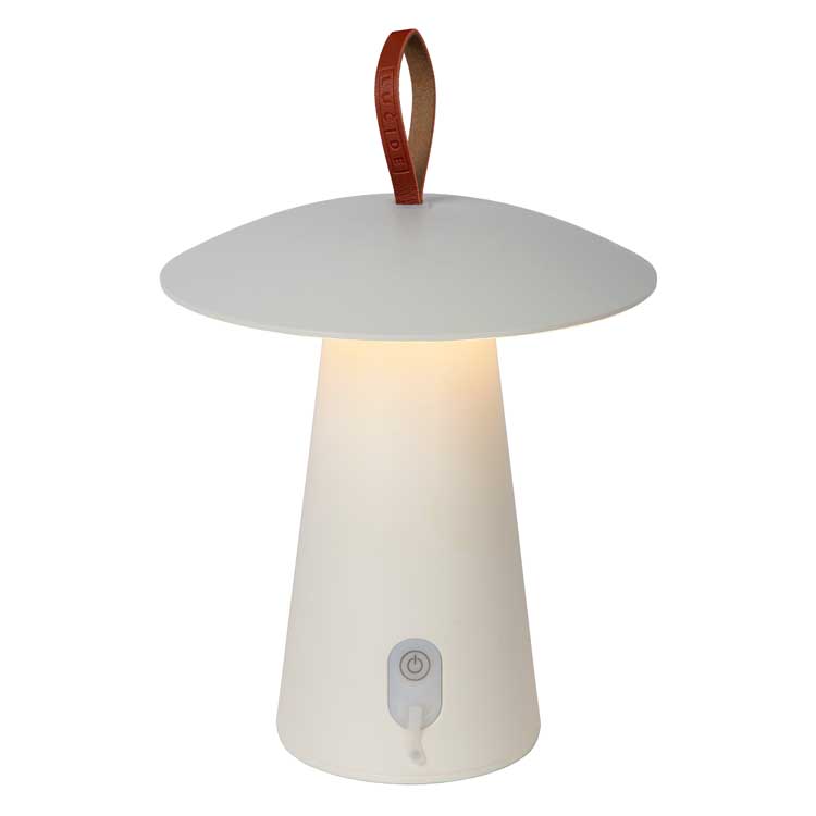 Lucide LA DONNA - Lampe de table Extérieur - Ø 19,7 cm - LED Dim. - 1x2W 2700K - IP54 - Blanc