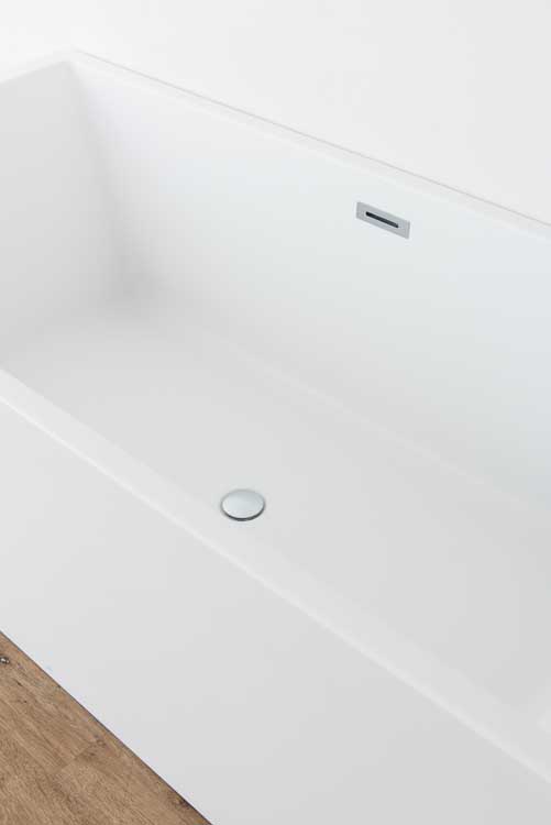 Vrijstaand bad Heat mat wit 180x80cm