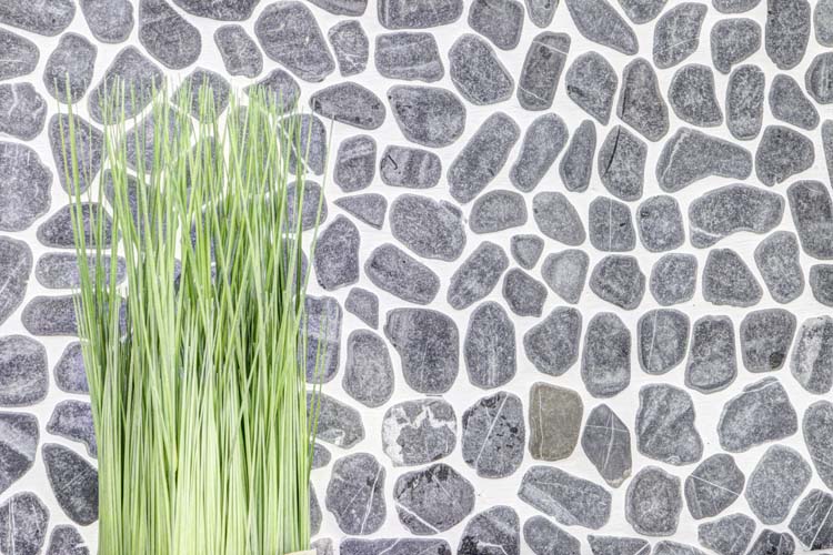 Mosaïque Pebble Darkgrey mat 31,5x31,5cm