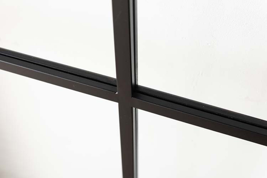 Porte intérieure simple en acier Tara noir 6V poussant à gauche sur mesure