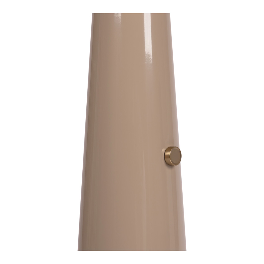 Lucide Vibes Barone - Vloerlamp - Ø52,6cm - 1xE27 - Taupe