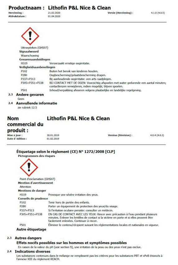 Nice and Clean PL Lithofin 1 litre sol stratifié et parquet