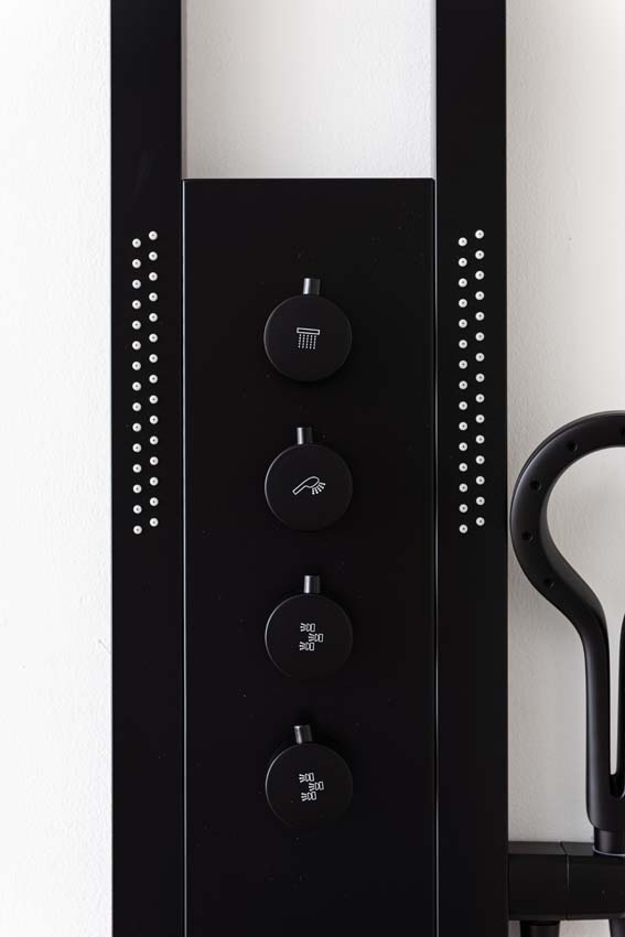 Doucheset Vicky thermostatisch met LED zwart