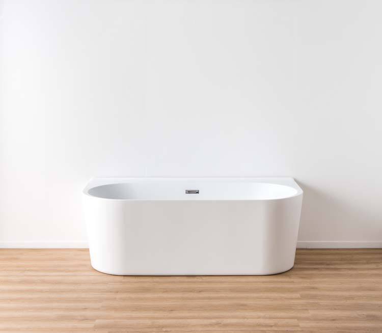 Baignoire semi-îlot Hess blanc mat 170x80cm