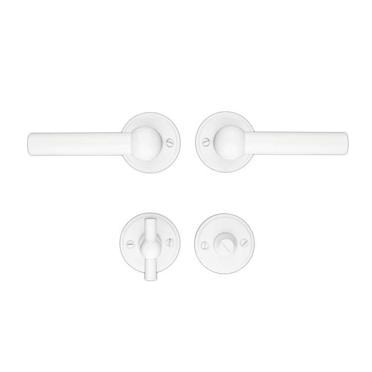 Deurkruk pro grado 2x lucera wit met WC-slot
