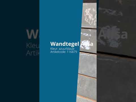 Carrelage mural Alisa bleu aqua brillant 6.5x20cm