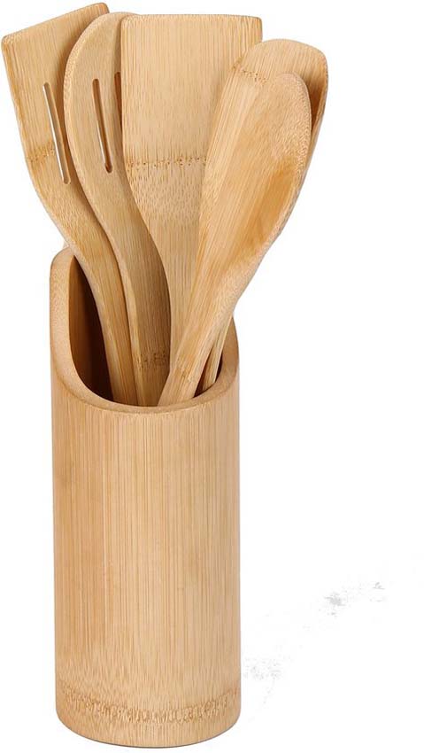 Ustensiles de cuisine bambou set de 6