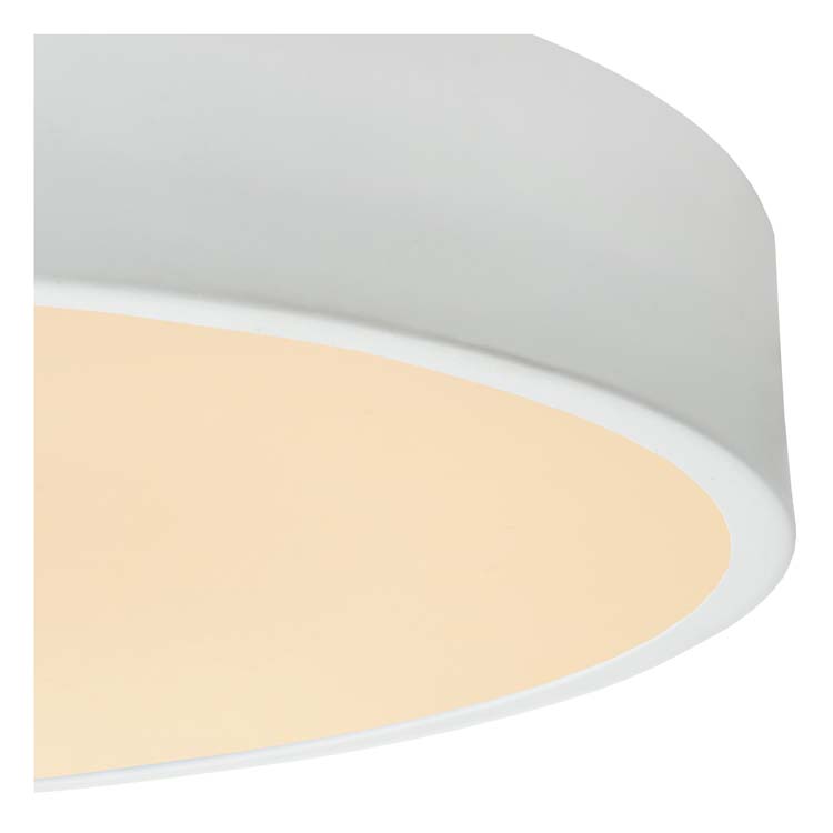 Lucide UNAR - Plafonnier - Ø 30 cm - LED Dim. - 1x18W 2700K - 3 StepDim - Blanc