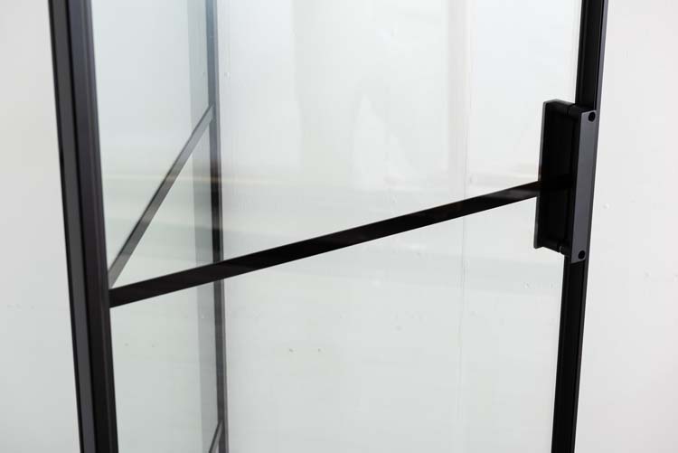 Douchedraaideur met vast deel Ulysses zwart 140x200cm